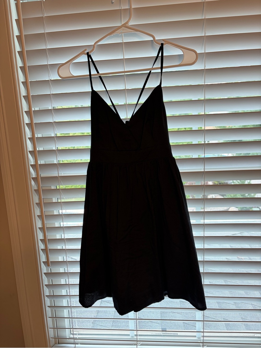 American Eagle Outfitters Black Spaghetti-Strap Mini Dress